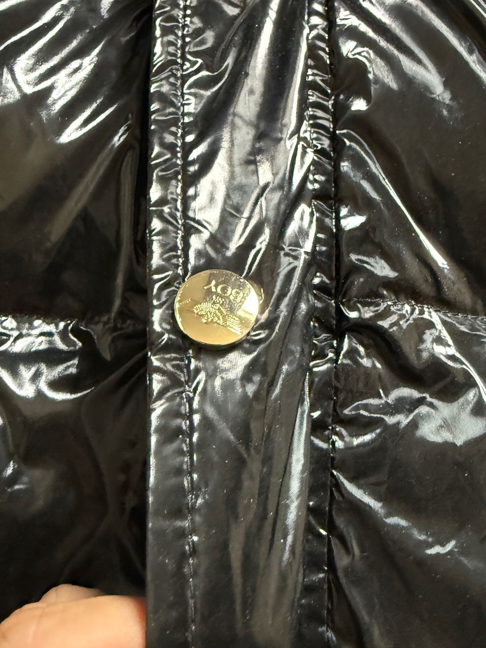 BOY London Black Shiny Puffer Jacket - Picture 3 of 6